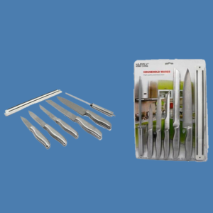 Set de cuchillos de acero inoxidable marca HAPPY HOME LIVING