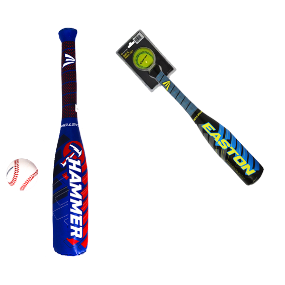 Bate con pelota debeisbol infantil para entrenamiento material espuma MLB marca Easton