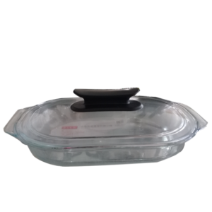 Paire de vidrio ovalado con tapa marca HS&S