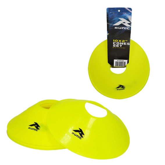 Set de 10 conos deportivos de 2" marca Runic