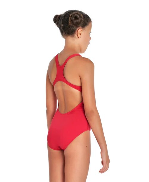 Traje de baño para niñas girl team swimsuit swim solido rojo marca Arena - Imagen 2